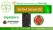 The winner of the Best Stevia Taste Award 2022 is Green Sugar